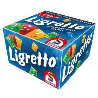 Vorderseite der Verpackung vom Artikel 01101, Ligretto®: blau, Kartenspiel Vorderseite der Verpackung vom Artikel 01101, Ligretto®: blau, Kartenspiel