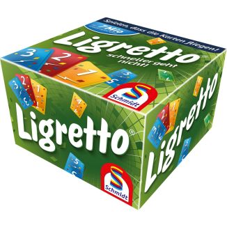 Vorderseite der Verpackung vom Artikel 01201, Ligretto®: grün, Kartenspiel Vorderseite der Verpackung vom Artikel 01201, Ligretto®: grün, Kartenspiel