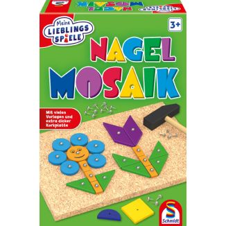 Vorderseite der Verpackung vom Artikel 40532, Meine Lieblingsspiele: Nagelmosaik, Kinderspiel Vorderseite der Verpackung vom Artikel 40532, Meine Lieblingsspiele: Nagelmosaik, Kinderspiel