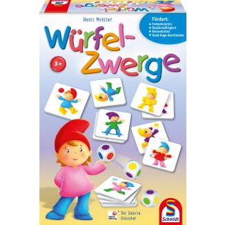 Vorderseite der Verpackung vom Artikel 40596, Würfelzwerge, Kinderspiel Vorderseite der Verpackung vom Artikel 40596, Würfelzwerge, Kinderspiel