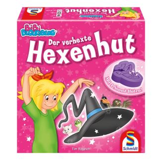 Vorderseite der Verpackung vom Artikel 40658, Bibi Blocksberg: Der verhexte Hexenhut, Kinderspiel Vorderseite der Verpackung vom Artikel 40658, Bibi Blocksberg: Der verhexte Hexenhut, Kinderspiel