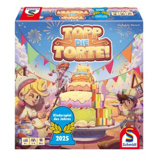 Vorderseite der Verpackung vom Artikel 40659, Topp die Torte!, Kinderspiel Vorderseite der Verpackung vom Artikel 40659, Topp die Torte!, Kinderspiel