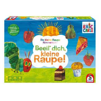 Verpackungsvorderseite aus einem anderen Blickwinkel vom Artikel 40671, Die kleine Raupe Nimmersatt: Beeil&lsquo; dich, kleine Raupe!, Kinderspiel