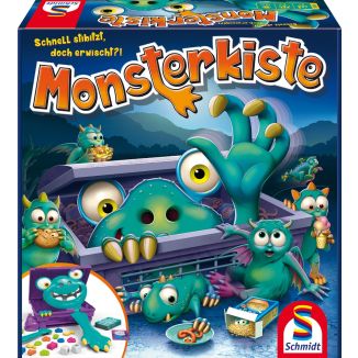 Vorderseite der Verpackung vom Artikel 40673, Monsterkiste, Kinderspiel