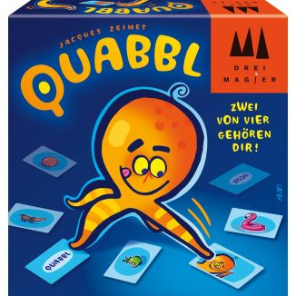 Vorderseite der Verpackung vom Artikel 40898, Drei Magier®: Quabbl, Kartenspiel Vorderseite der Verpackung vom Artikel 40898, Drei Magier®: Quabbl, Kartenspiel