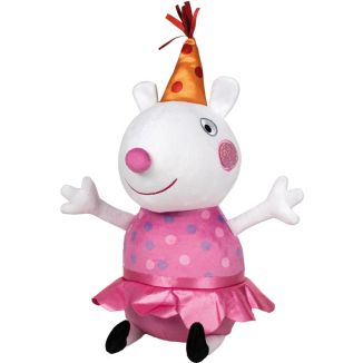Vorderseite des Plüschartikel 42832, Peppa Pig: Luzie Locke Party, 38 cm, Plüsch Vorderseite des Plüschartikel 42832, Peppa Pig: Luzie Locke Party, 38 cm, Plüsch