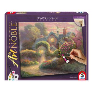 My ArtNOBLE – Premium Mal-Sets: Thomas Kinkade, Rosebud Cottage, 40 × 50 cm