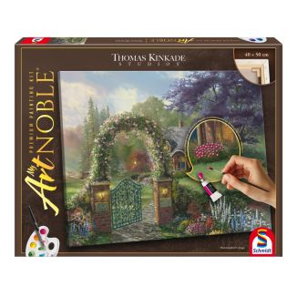 My ArtNOBLE – Premium Mal-Sets: Thomas Kinkade, Humminbird Cottage, 40 × 50 cm