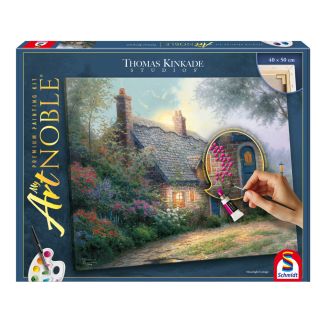 My ArtNOBLE – Premium Mal-Sets: Thomas Kinkade, Moonlight Cottage, 40 × 50 cm