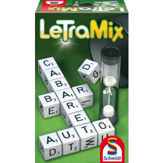 Verpackungsvorderseite aus einem anderen Blickwinkel vom Artikel 49212, Letra-Mix®, Familienspiel