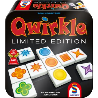 Vorderseite der Verpackung vom Artikel 49396, Qwirkle Limited Edition, Familienspiel