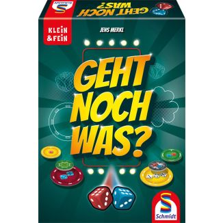 Vorderseite der Verpackung vom Artikel 49448, Geht noch was?, Würfelspiel Vorderseite der Verpackung vom Artikel 49448, Geht noch was?, Würfelspiel