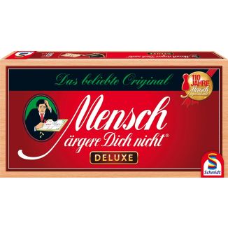 Vorderseite der Verpackung vom Artikel 49453, Mensch ärgere Dich nicht®: Deluxe, Familienspiel Vorderseite der Verpackung vom Artikel 49453, Mensch ärgere Dich nicht®: Deluxe, Familienspiel