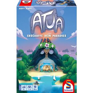 Vorderseite der Verpackung vom Artikel 49472, Atua, Familienspiel Vorderseite der Verpackung vom Artikel 49472, Atua, Familienspiel