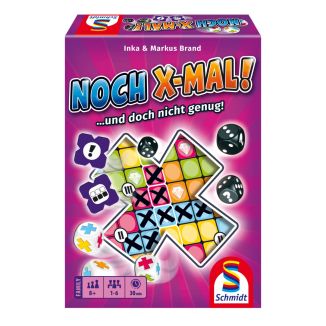 Verpackungsvorderseite aus einem anderen Blickwinkel vom Artikel 49481, Noch X-Mal!, W&uuml;rfelspiel