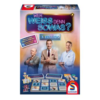 Verpackungsvorderseite aus einem anderen Blickwinkel vom Artikel 49485, Wer weiss denn sowas? 3rd Edition, Familienspiel