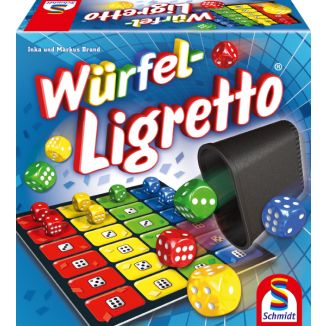 Verpackungsvorderseite aus einem anderen Blickwinkel vom Artikel 49611, Würfel-Ligretto®: Würfelspiel Verpackungsvorderseite aus einem anderen Blickwinkel vom Artikel 49611, Würfel-Ligretto®: Würfelspiel