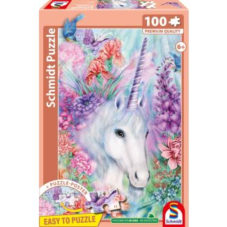 Sanfte Einhornschönheit, 100 Teile Kinderpuzzle