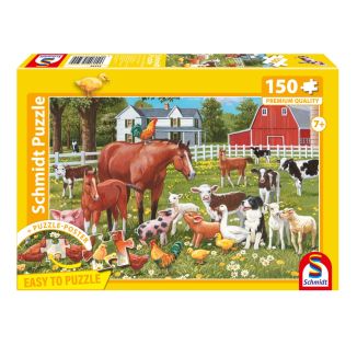 Verpackungsvorderseite aus einem anderen Blickwinkel vom Artikel 56590, Tiere auf dem Land, 150 Teile Kinderpuzzle Verpackungsvorderseite aus einem anderen Blickwinkel vom Artikel 56590, Tiere auf dem Land, 150 Teile Kinderpuzzle