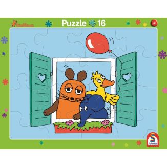 Die Maus: 2 Kinder Rahmenpuzzle, 16 Teile/ 24 Teile Die Maus: 2 Kinder Rahmenpuzzle, 16 Teile/ 24 Teile