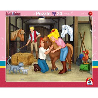 Bibi & Tina: 2 Kinder Rahmenpuzzle, 24 Teile/ 40 Teile Bibi & Tina: 2 Kinder Rahmenpuzzle, 24 Teile/ 40 Teile
