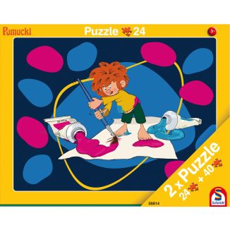 Pumuckl: 2 Kinder Rahmenpuzzle, 24 Teile/ 40 Teile Pumuckl: 2 Kinder Rahmenpuzzle, 24 Teile/ 40 Teile