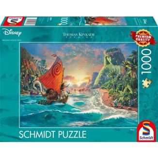 Vorderseite der Verpackung vom Artikel 58030, Thomas Kinkade Studios: Disney Dreams Collection - Moana – Vaiana, 1.000 Teile Puzzle Vorderseite der Verpackung vom Artikel 58030, Thomas Kinkade Studios: Disney Dreams Collection - Moana – Vaiana, 1.000 Teile Puzzle