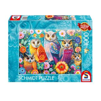 Verpackungsvorderseite aus einem anderen Blickwinkel vom Artikel 58058, Eulen und Blumen, 1.000 Teile Puzzle Verpackungsvorderseite aus einem anderen Blickwinkel vom Artikel 58058, Eulen und Blumen, 1.000 Teile Puzzle