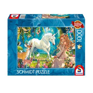 Verpackungsvorderseite aus einem anderen Blickwinkel vom Artikel 58059, Einhorn und Blütenprinzessin, 1.000 Teile Puzzle Verpackungsvorderseite aus einem anderen Blickwinkel vom Artikel 58059, Einhorn und Blütenprinzessin, 1.000 Teile Puzzle