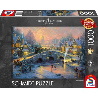 Vorderseite der Verpackung vom Artikel 58450, Thomas Kinkade Studios: Painter of Light - Winterliches Dorf, 1.000 Teile Puzzle Vorderseite der Verpackung vom Artikel 58450, Thomas Kinkade Studios: Painter of Light - Winterliches Dorf, 1.000 Teile Puzzle