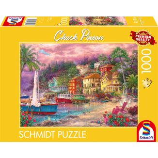 Vorderseite der Verpackung vom Artikel 58556, Chuck Pinson: Küstenzauber, 1.000 Teile Puzzle Vorderseite der Verpackung vom Artikel 58556, Chuck Pinson: Küstenzauber, 1.000 Teile Puzzle