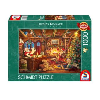 Verpackungsvorderseite aus einem anderen Blickwinkel vom Artikel 58794, Thomas Kinkade Studios: Santa prüft die Wunschliste, 1.000 Teile Puzzle Verpackungsvorderseite aus einem anderen Blickwinkel vom Artikel 58794, Thomas Kinkade Studios: Santa prüft die Wunschliste, 1.000 Teile Puzzle