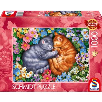 Vorderseite der Verpackung vom Artikel 58875, Schlafende Samtpfoten, 1.000 Teile Puzzle Vorderseite der Verpackung vom Artikel 58875, Schlafende Samtpfoten, 1.000 Teile Puzzle