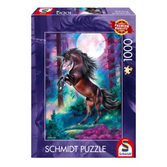 Verpackungsvorderseite aus einem anderen Blickwinkel vom Artikel 58887, Einhorn bei Vollmond, 1.000 Teile Puzzle Verpackungsvorderseite aus einem anderen Blickwinkel vom Artikel 58887, Einhorn bei Vollmond, 1.000 Teile Puzzle