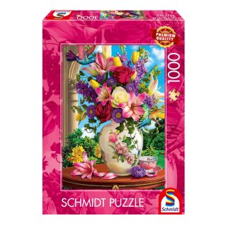 Verpackungsvorderseite aus einem anderen Blickwinkel vom Artikel 58888, Blumenbouquét, 1.000 Teile Puzzle Verpackungsvorderseite aus einem anderen Blickwinkel vom Artikel 58888, Blumenbouquét, 1.000 Teile Puzzle