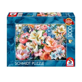 Verpackungsvorderseite aus einem anderen Blickwinkel vom Artikel 58891, Blumen in Pastell, 1.000 Teile Puzzle Verpackungsvorderseite aus einem anderen Blickwinkel vom Artikel 58891, Blumen in Pastell, 1.000 Teile Puzzle