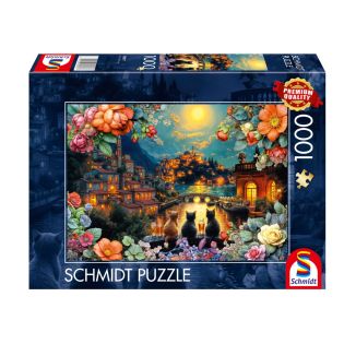 Verpackungsvorderseite aus einem anderen Blickwinkel vom Artikel 58897, Trio im Mondlicht, 1.000 Teile Puzzle Verpackungsvorderseite aus einem anderen Blickwinkel vom Artikel 58897, Trio im Mondlicht, 1.000 Teile Puzzle