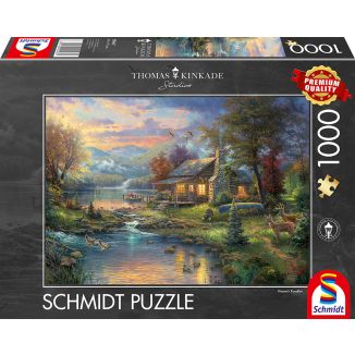 Vorderseite der Verpackung vom Artikel 59467, Thomas Kinkade Studios: Painter of Light - Im Naturparadies, 1.000 Teile Puzzle Vorderseite der Verpackung vom Artikel 59467, Thomas Kinkade Studios: Painter of Light - Im Naturparadies, 1.000 Teile Puzzle