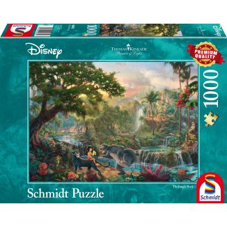 Vorderseite der Verpackung vom Artikel 59473, Thomas Kinkade Studios: Painter of Light - Disney Dschungelbuch, 1.000 Teile Puzzle Vorderseite der Verpackung vom Artikel 59473, Thomas Kinkade Studios: Painter of Light - Disney Dschungelbuch, 1.000 Teile Puzzle