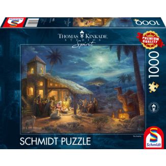 Vorderseite der Verpackung vom Artikel 59676, Thomas Kinkade Studios: Spirit, Jesu Geburt, 1.000 Teile Puzzle Vorderseite der Verpackung vom Artikel 59676, Thomas Kinkade Studios: Spirit, Jesu Geburt, 1.000 Teile Puzzle