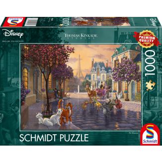 Vorderseite der Verpackung vom Artikel 59690, Thomas Kinkade Studios: Disney Dreams Collection - The Aristocats, 1.000 Teile Puzzle Vorderseite der Verpackung vom Artikel 59690, Thomas Kinkade Studios: Disney Dreams Collection - The Aristocats, 1.000 Teile Puzzle
