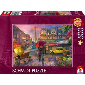 Regenzauber in Paris, 500 Teile Puzzle