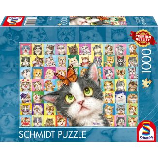 Katzen-Mimik, 1.000 Teile Puzzle Katzen-Mimik, 1.000 Teile Puzzle