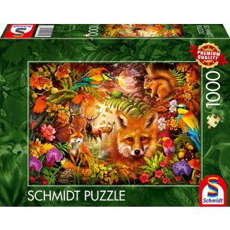 Blüten, Fell und Federn, 1.000 Teile Puzzle Blüten, Fell und Federn, 1.000 Teile Puzzle