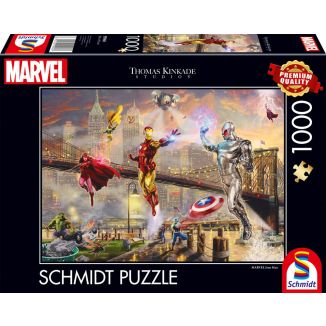 Vorderseite der Verpackung vom Artikel 59960, Thomas Kinkade Studios: MARVEL - Iron Man, 1.000 Teile Puzzle Vorderseite der Verpackung vom Artikel 59960, Thomas Kinkade Studios: MARVEL - Iron Man, 1.000 Teile Puzzle