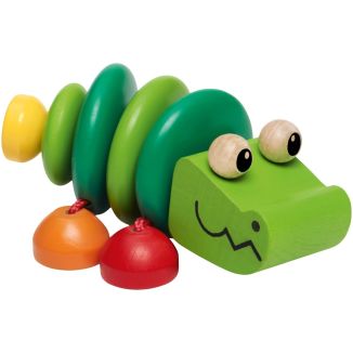 Weiteres Spielmaterial vom Artikel 61044, Klapper-Kroko, Greifspielzeug zum Klappern aus Holz, 10 cm Weiteres Spielmaterial vom Artikel 61044, Klapper-Kroko, Greifspielzeug zum Klappern aus Holz, 10 cm