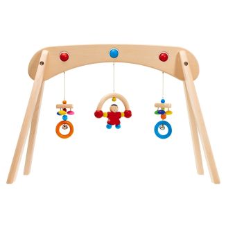 Weiteres Spielmaterial vom Artikel 61063, Musina, Spieltrapez, Spielbogen mit Glöckchen aus Holz, 60cm Weiteres Spielmaterial vom Artikel 61063, Musina, Spieltrapez, Spielbogen mit Glöckchen aus Holz, 60cm