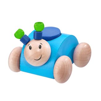 Spielmaterial vom Artikel 61073, Rollino, Rollgreifling Käfer mit Quietsche aus Holz, Blau 7,5 cm Spielmaterial vom Artikel 61073, Rollino, Rollgreifling Käfer mit Quietsche aus Holz, Blau 7,5 cm