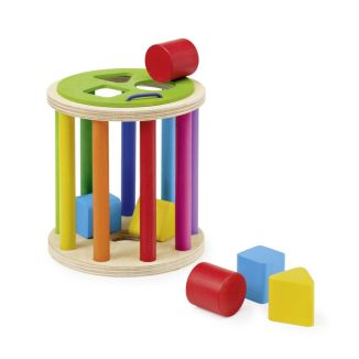 Weiteres Spielmaterial vom Artikel 62007, Sortierrolle , Sortier-und Steckspiel mit Rolleffekt, verschiedene Formen aus Holz, 13 cm Weiteres Spielmaterial vom Artikel 62007, Sortierrolle , Sortier-und Steckspiel mit Rolleffekt, verschiedene Formen aus Holz, 13 cm