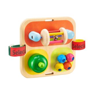 Spielmaterial vom Artikel 62014, Tavolini, Motorikspielzeug mit Quietsche und Glöckchen aus Holz mit Klettverschluss, 14 cm Spielmaterial vom Artikel 62014, Tavolini, Motorikspielzeug mit Quietsche und Glöckchen aus Holz mit Klettverschluss, 14 cm
